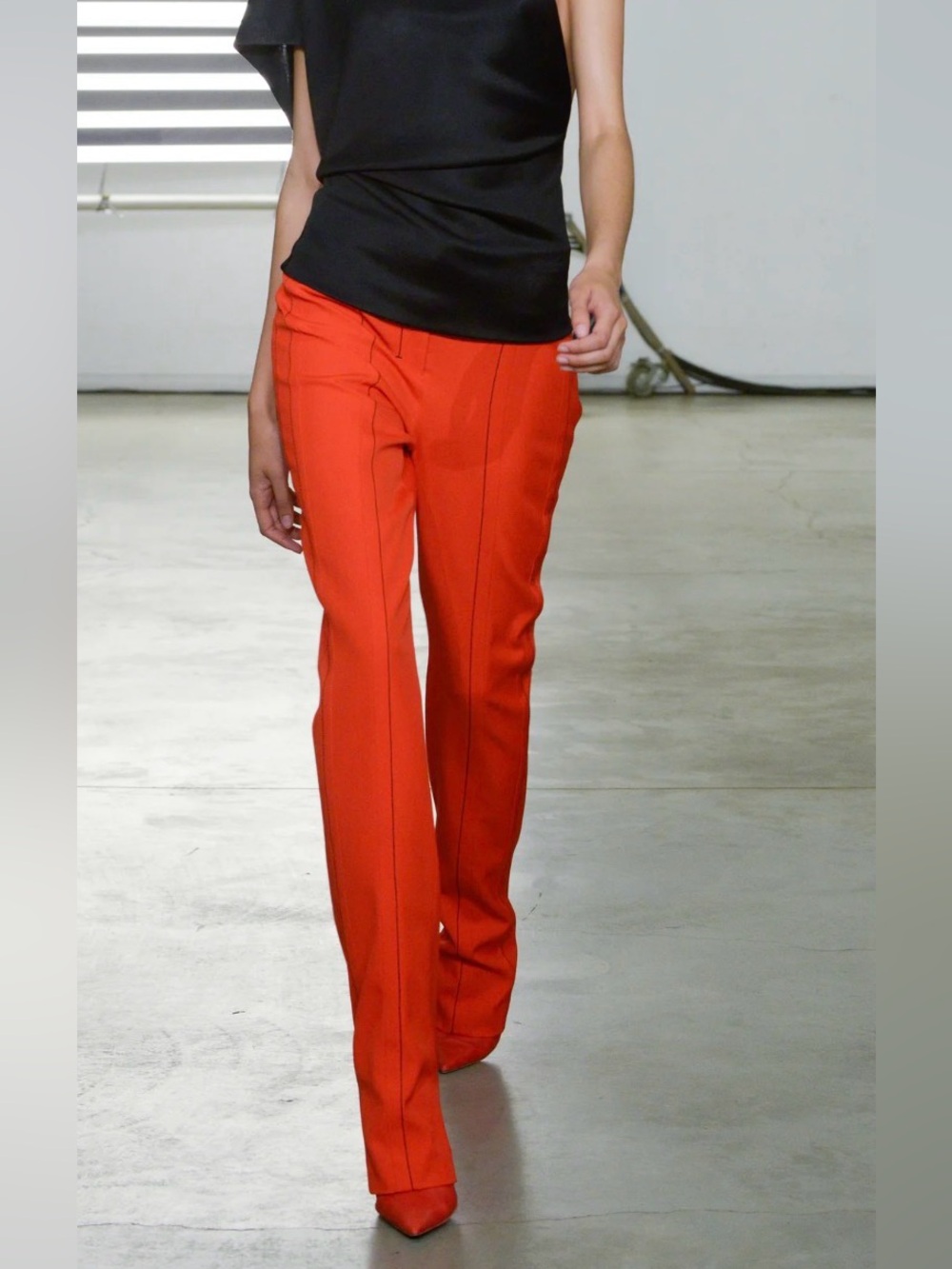 Narciso Rodriguez Vibrant Red Tailored Trousers Sz 44